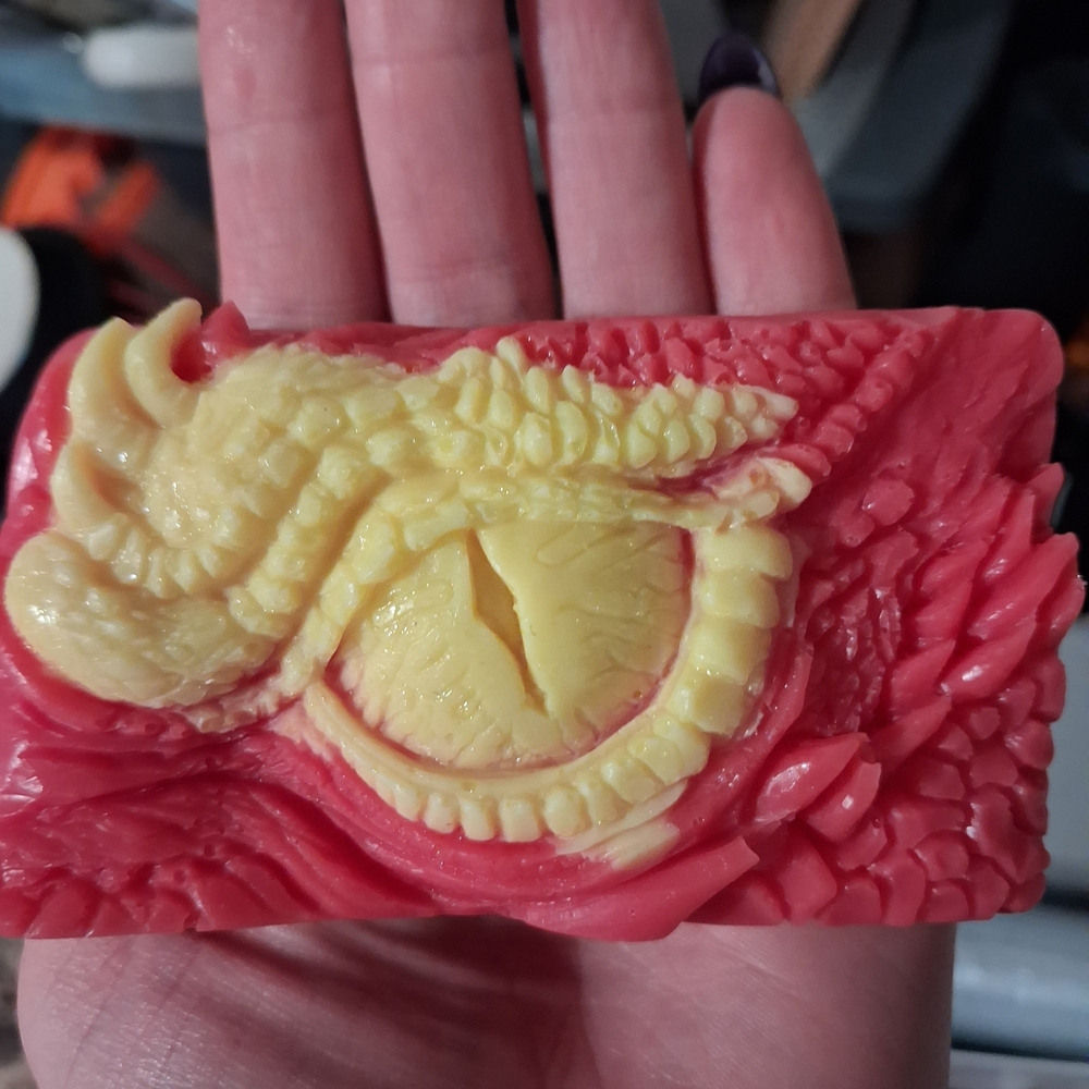 Yellow and Pink Dragon Eye Reptile Hide Décor - Brand